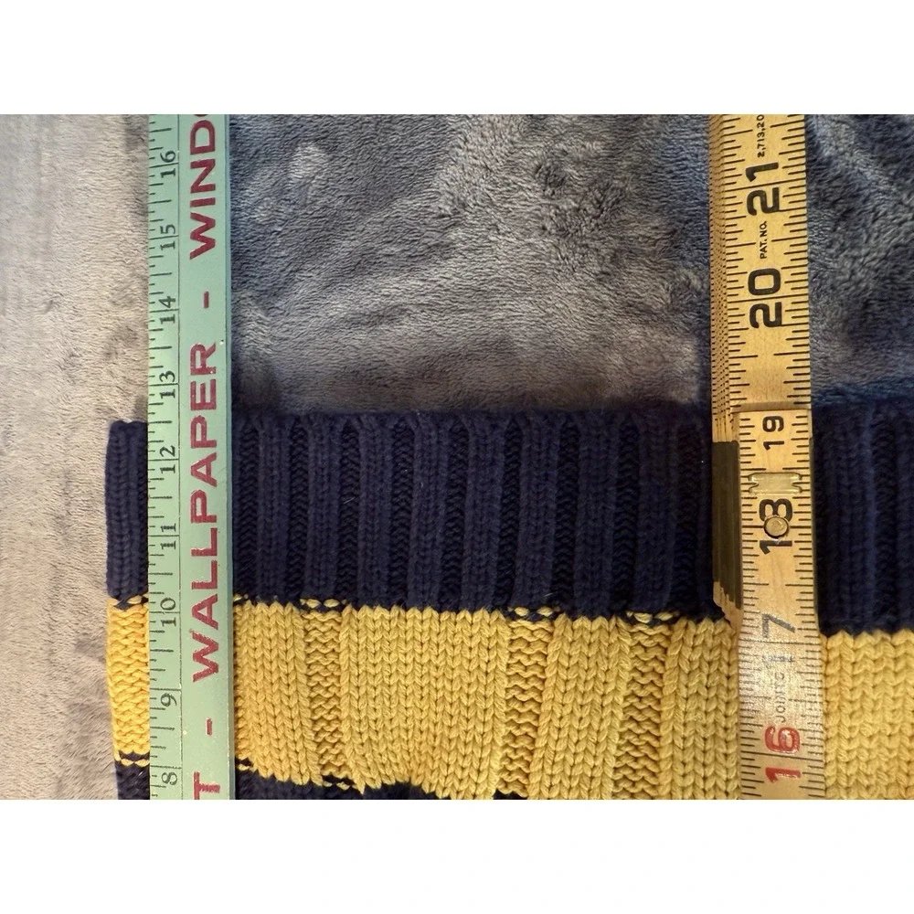 The Childrens Place Cable Knit Sweater  Blue Yellow Striped NWT Med 7‎ / 8